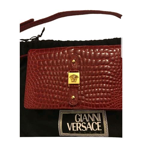 borsa rossa gianni versace vintage|versace leather handbags.